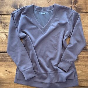 Danskin Gray V-Neck Sweatshirt